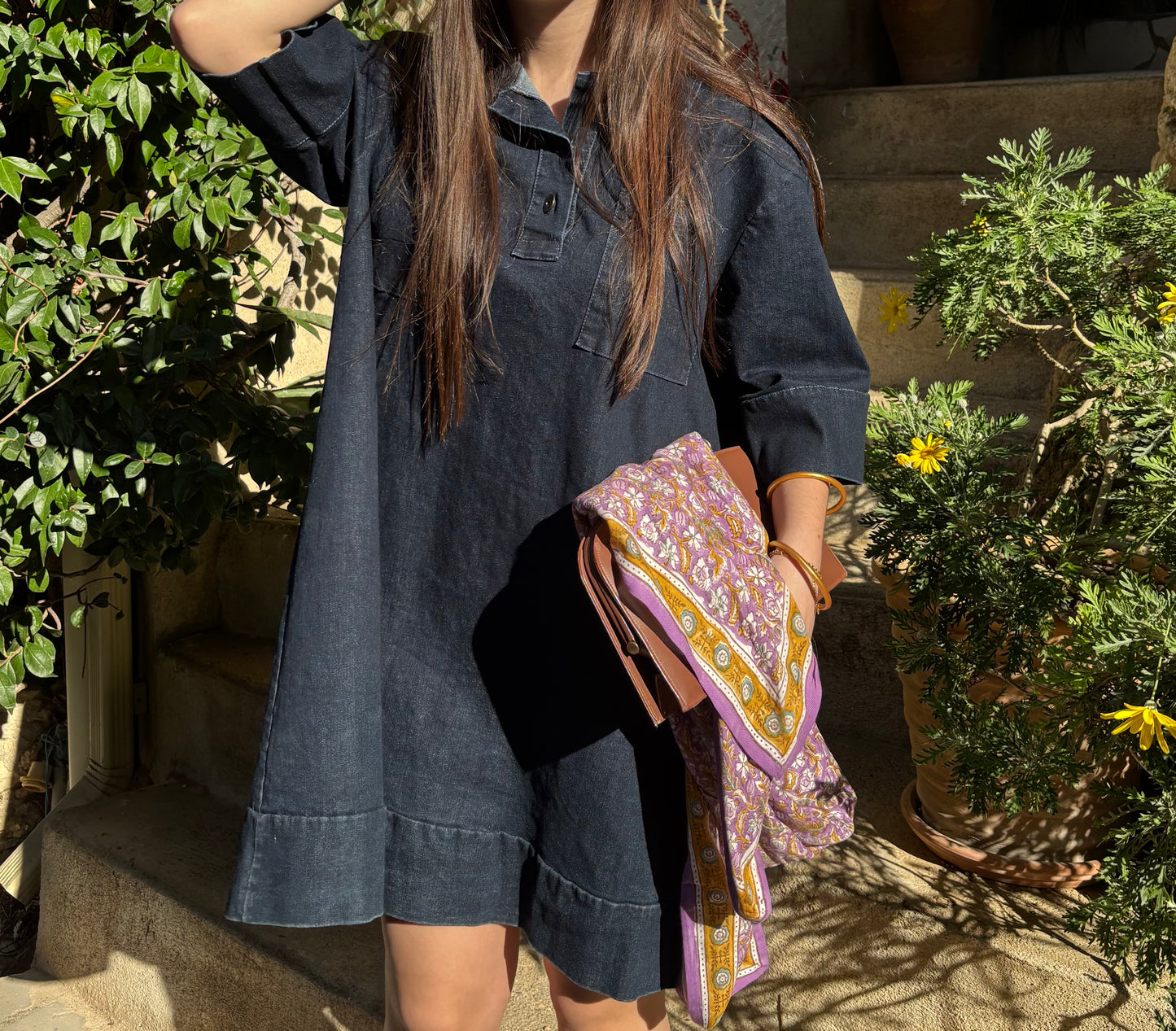 Robe en jean - marine