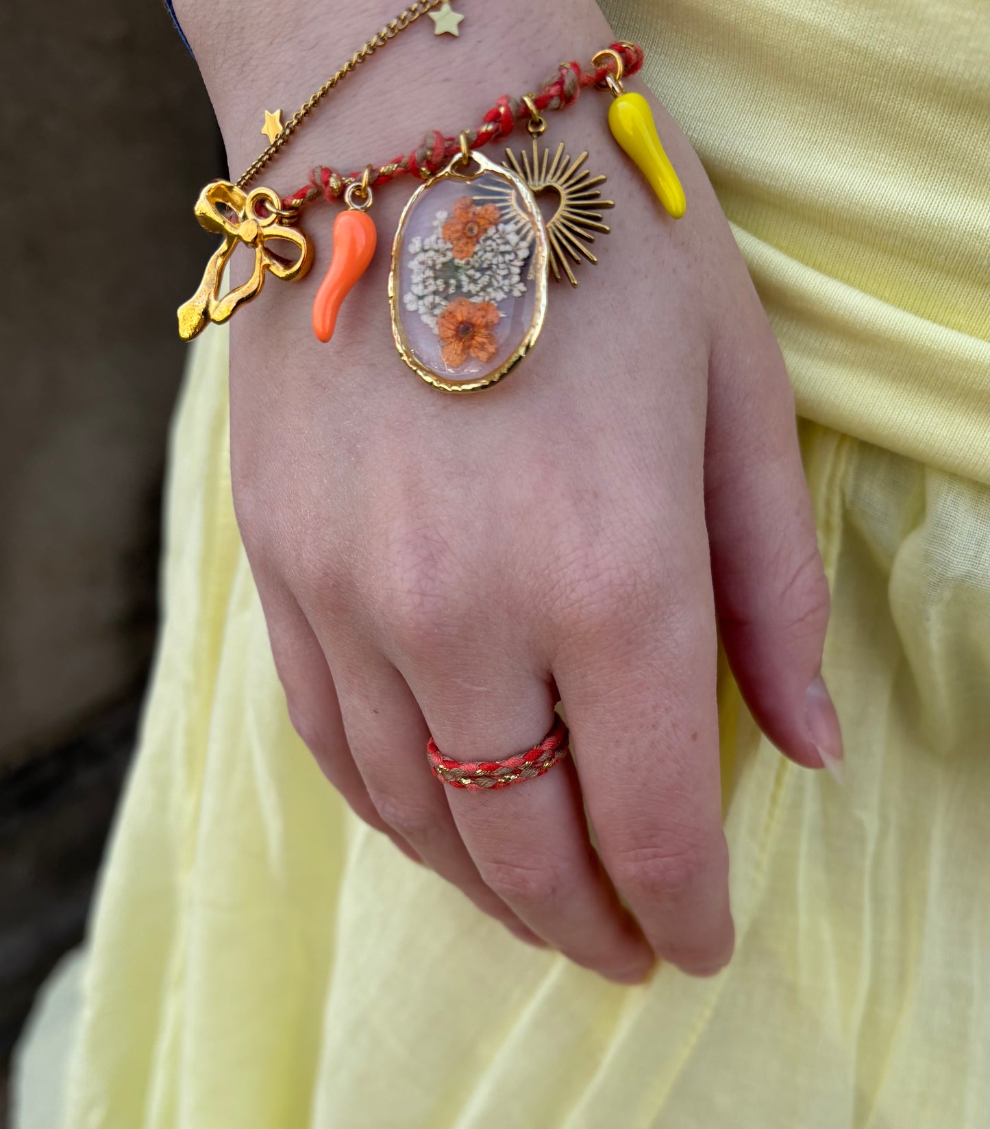 Bracelet à breloques Fleur