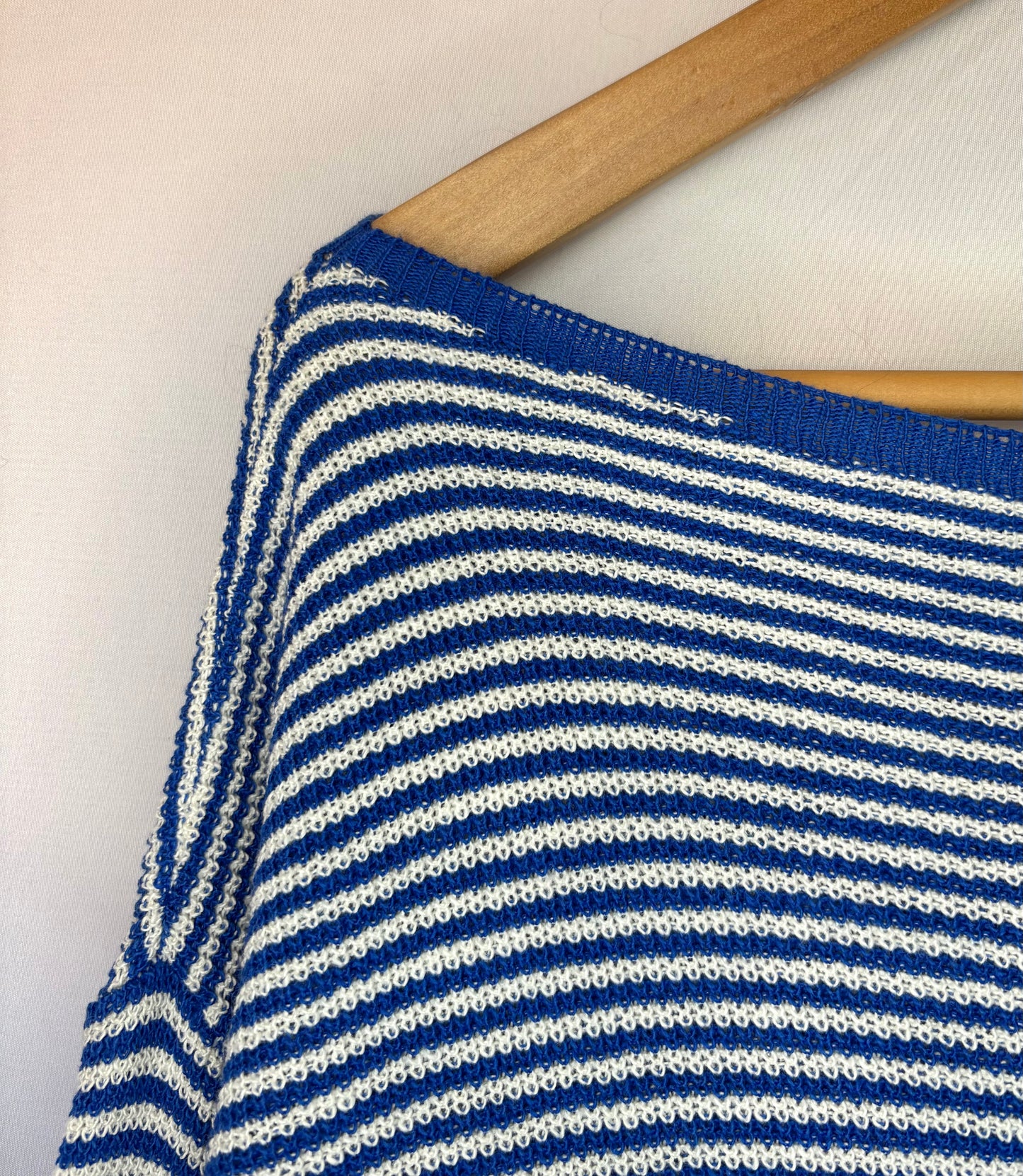 Top manches longues à rayures asymétrique - bleu