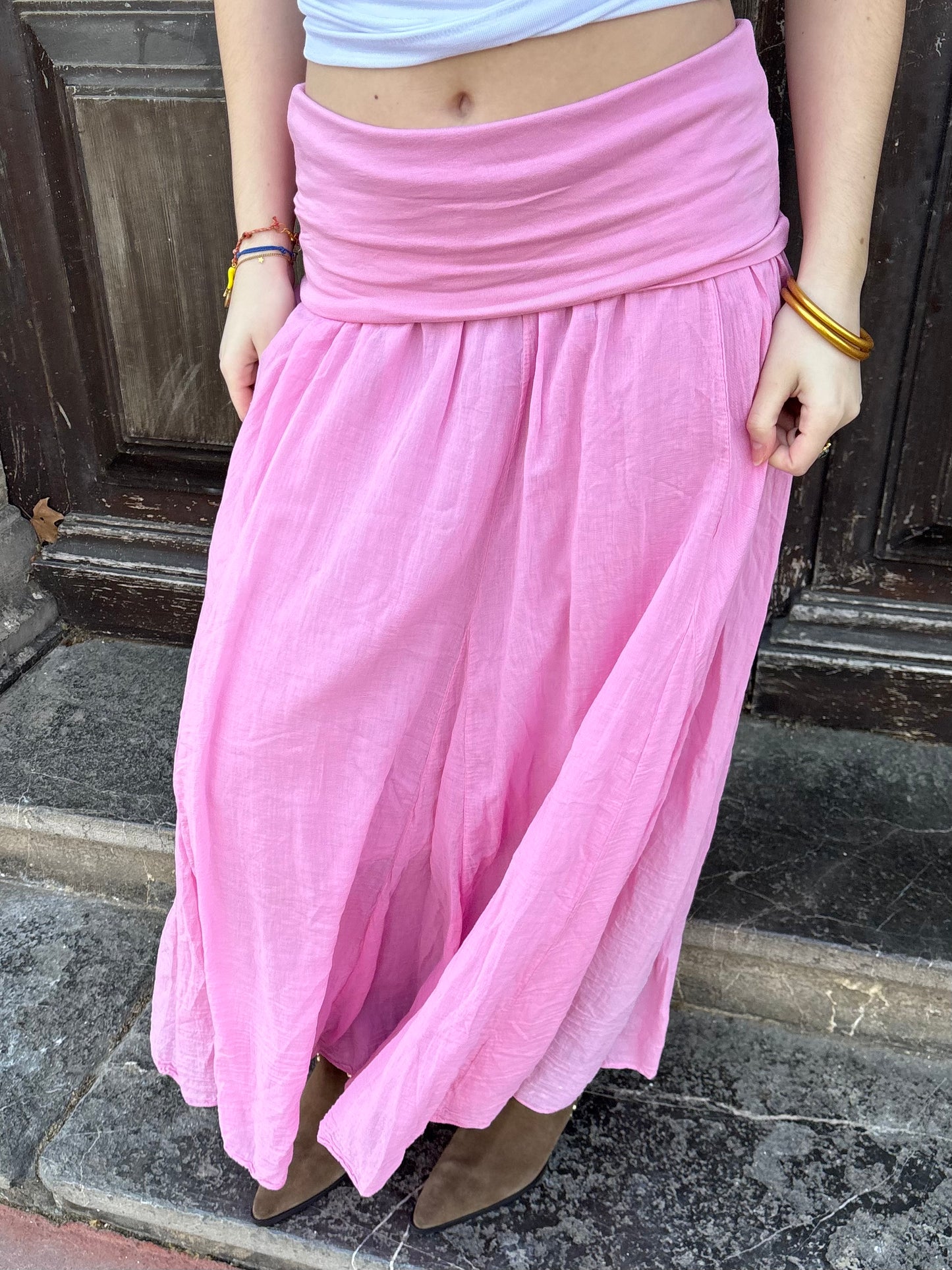 Jupe longue - rose