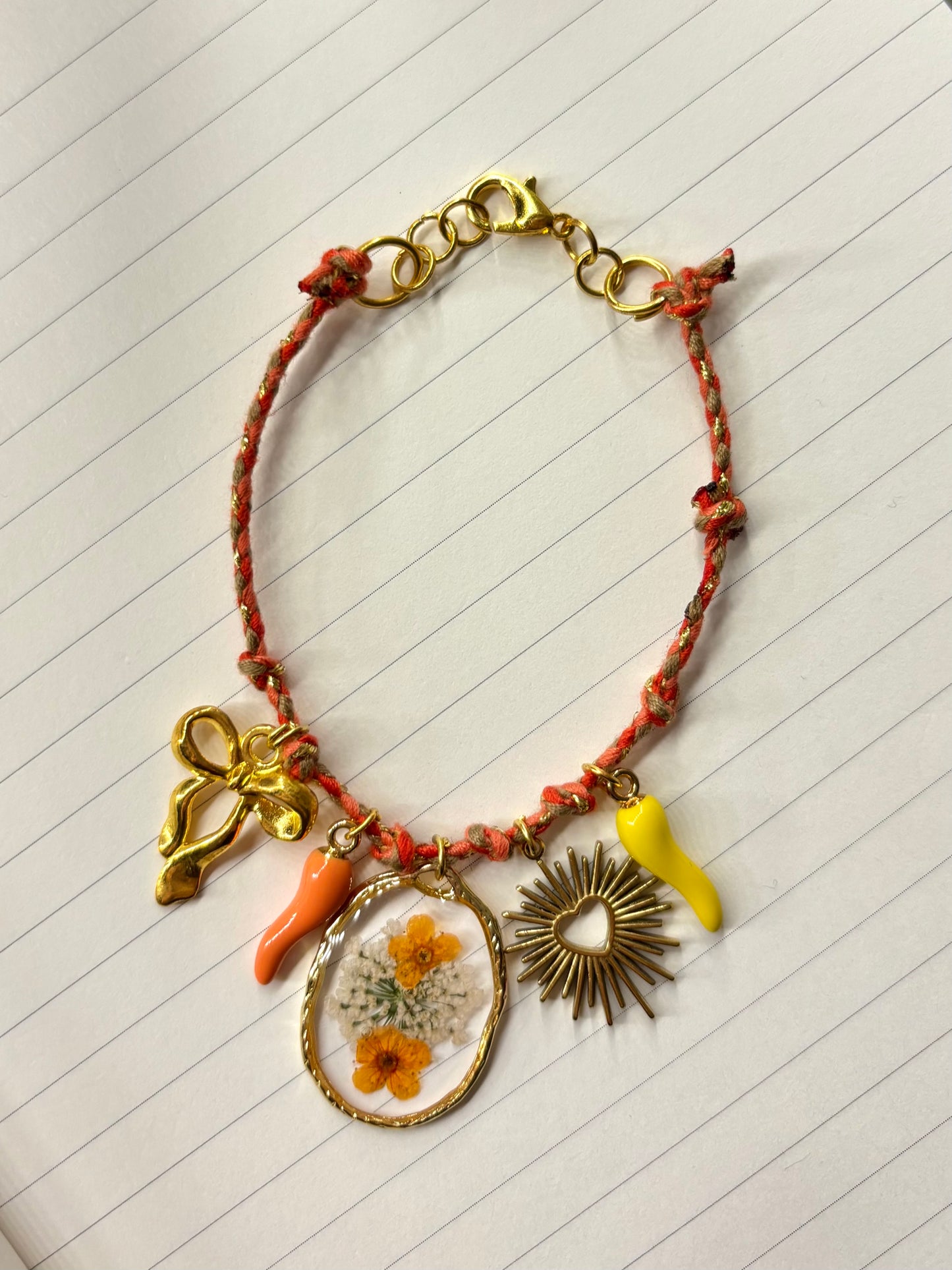 Bracelet à breloques Fleur