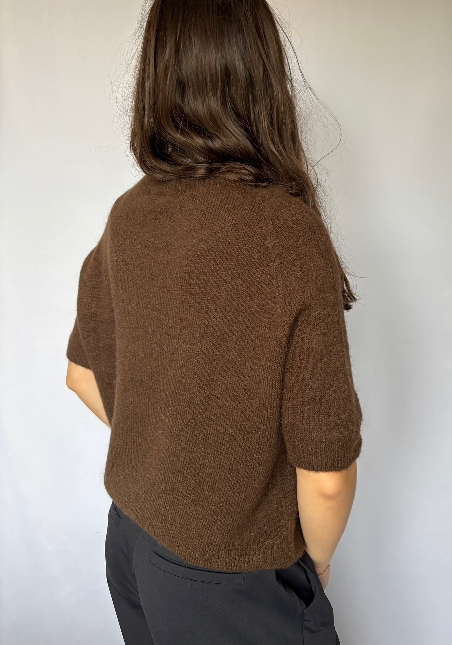 Pull à manches courtes - marron