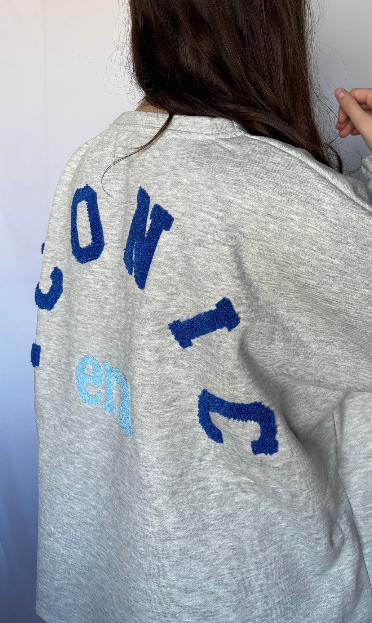 Sweat Iconic Era gris bleu Emylou Boutique