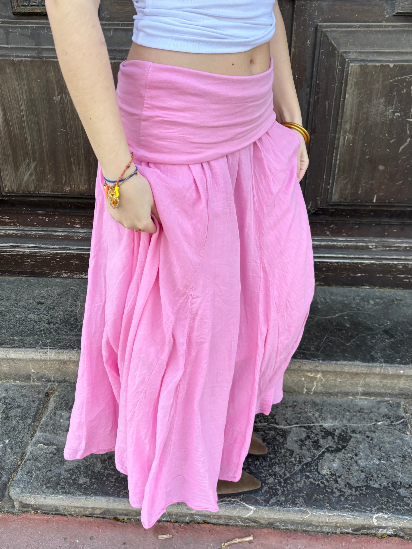 Jupe longue - rose