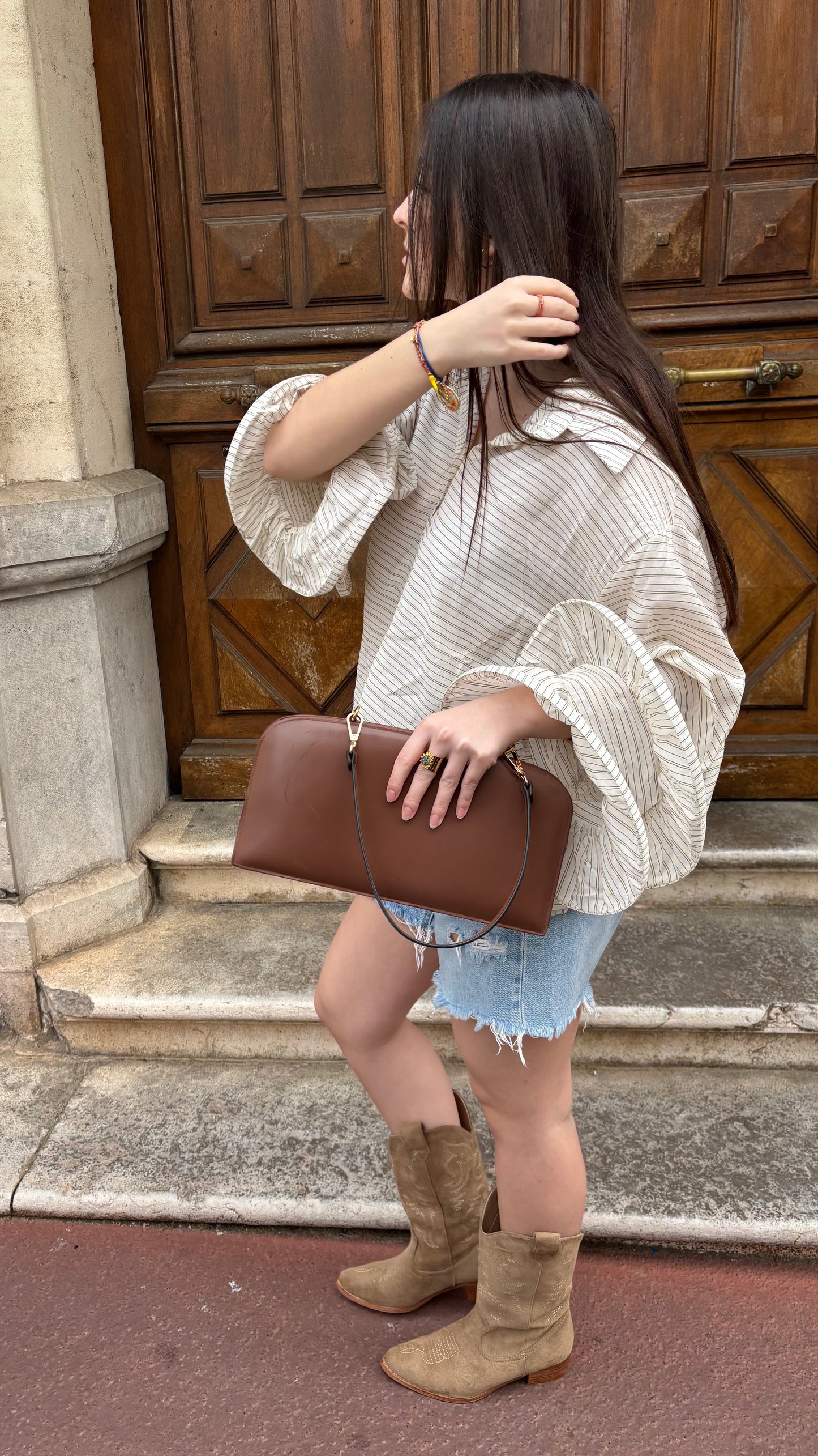 Blouse à volants - beige (édition limitée)