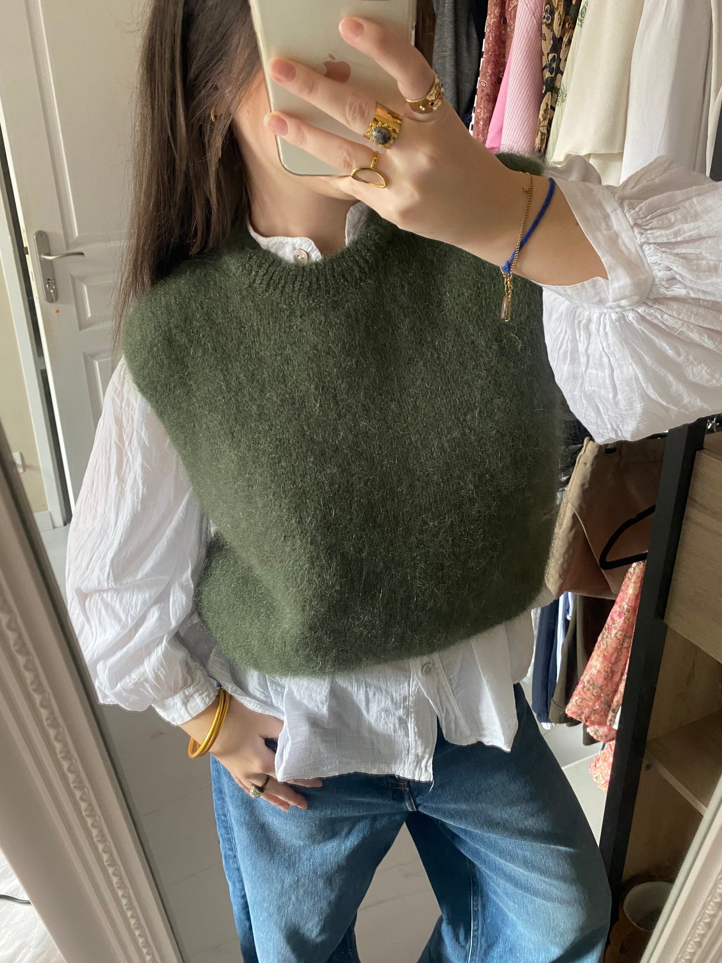 Pull mohair - kaki