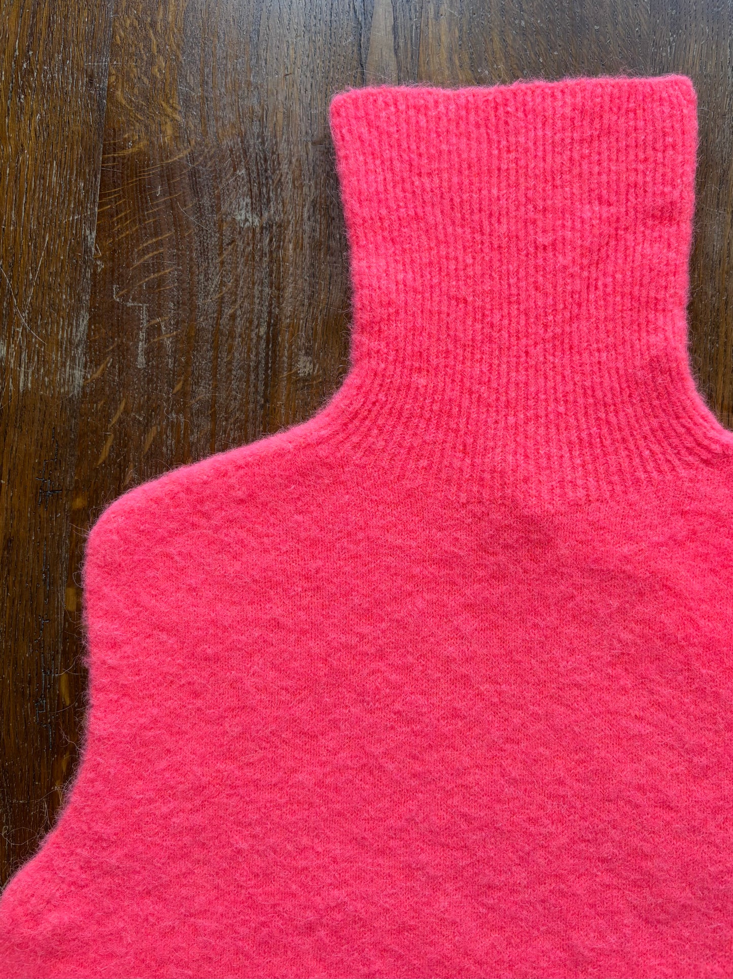 Pull à col roulé - corail
