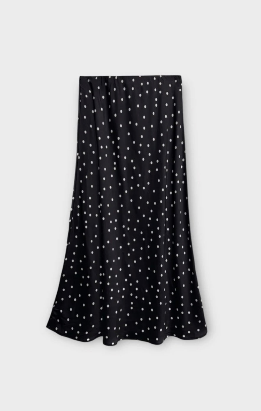 Jupe à pois - noire