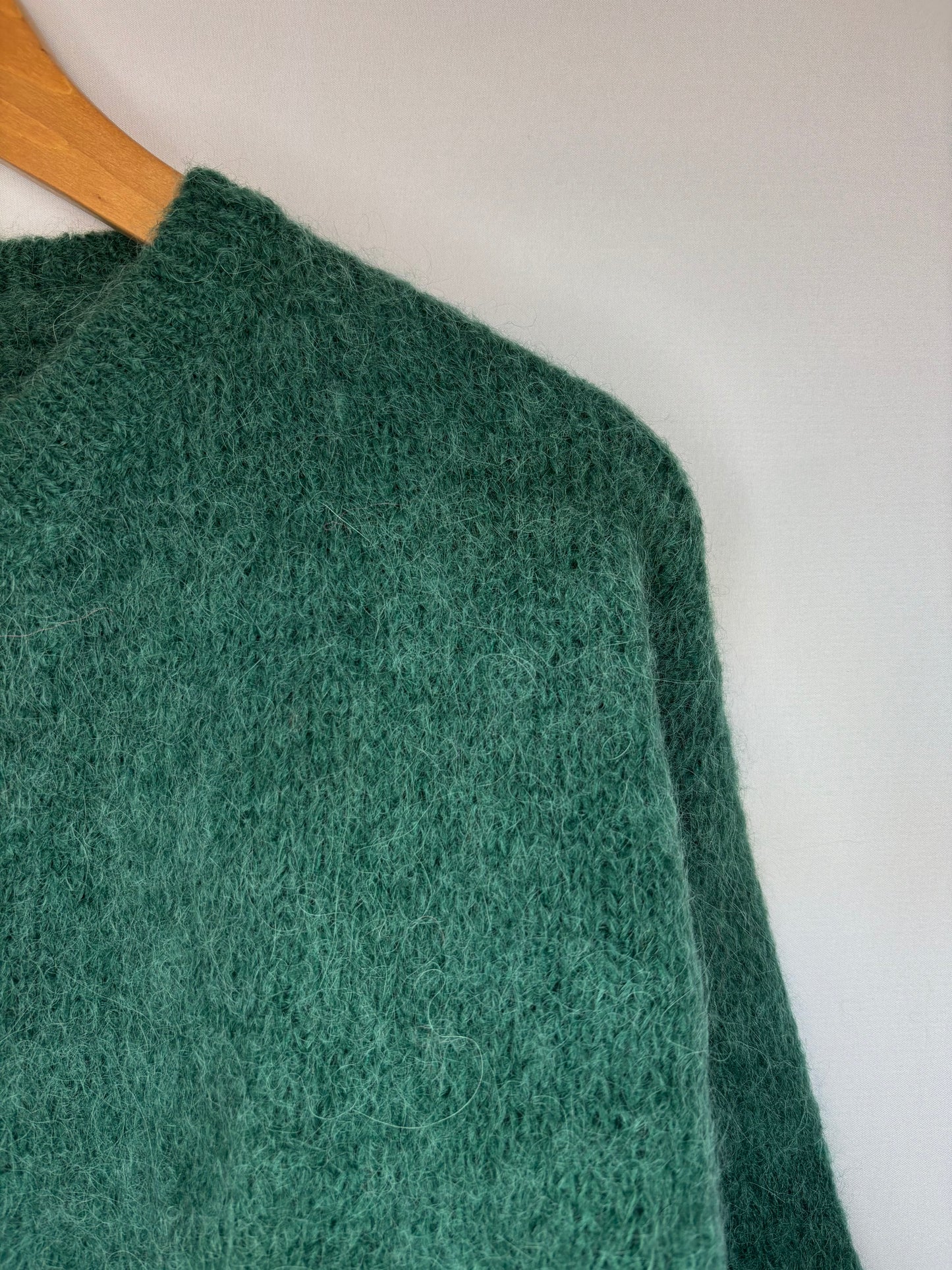 Gilet en alpaga et laine mélangé - vert sapin