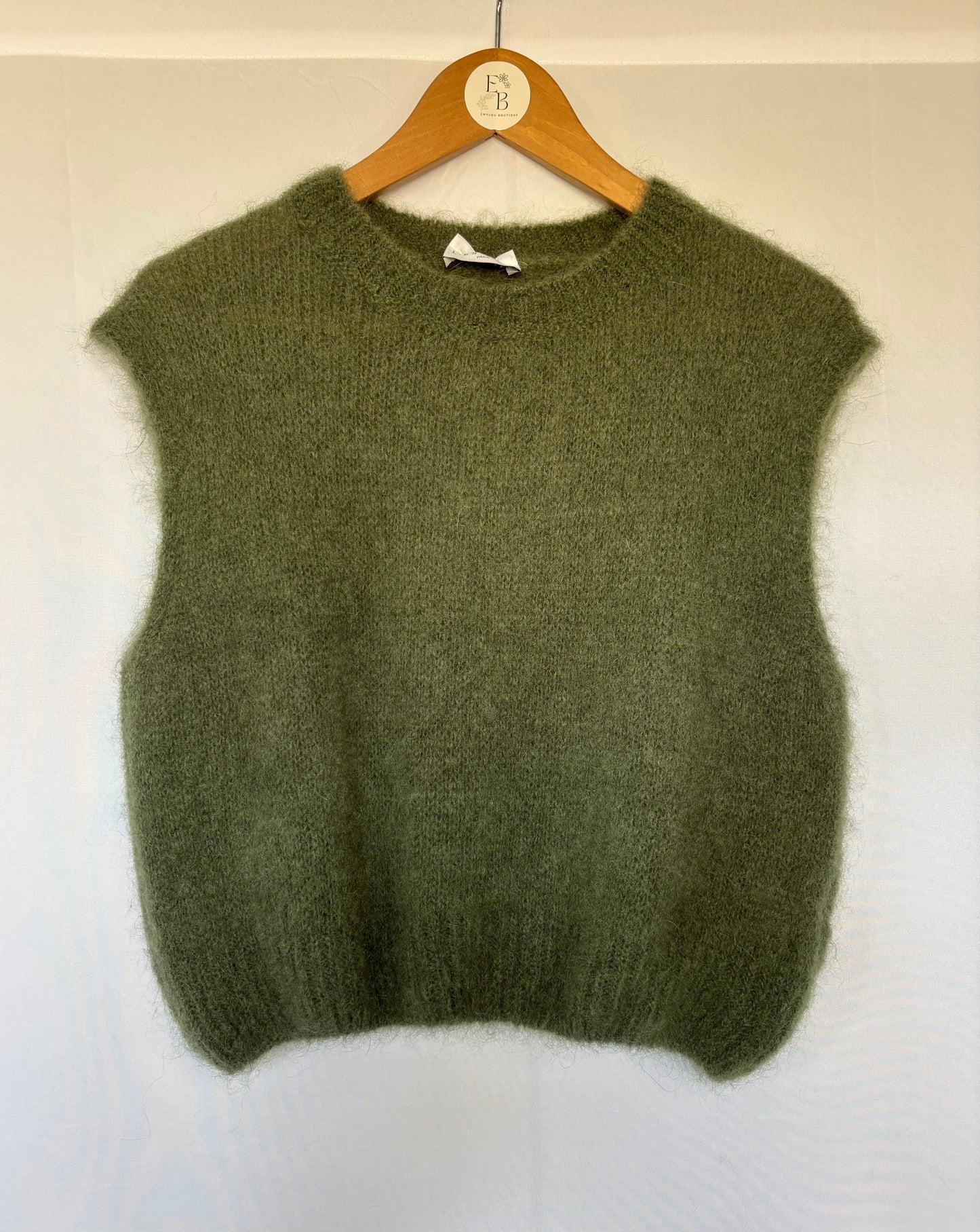 Pull mohair - kaki