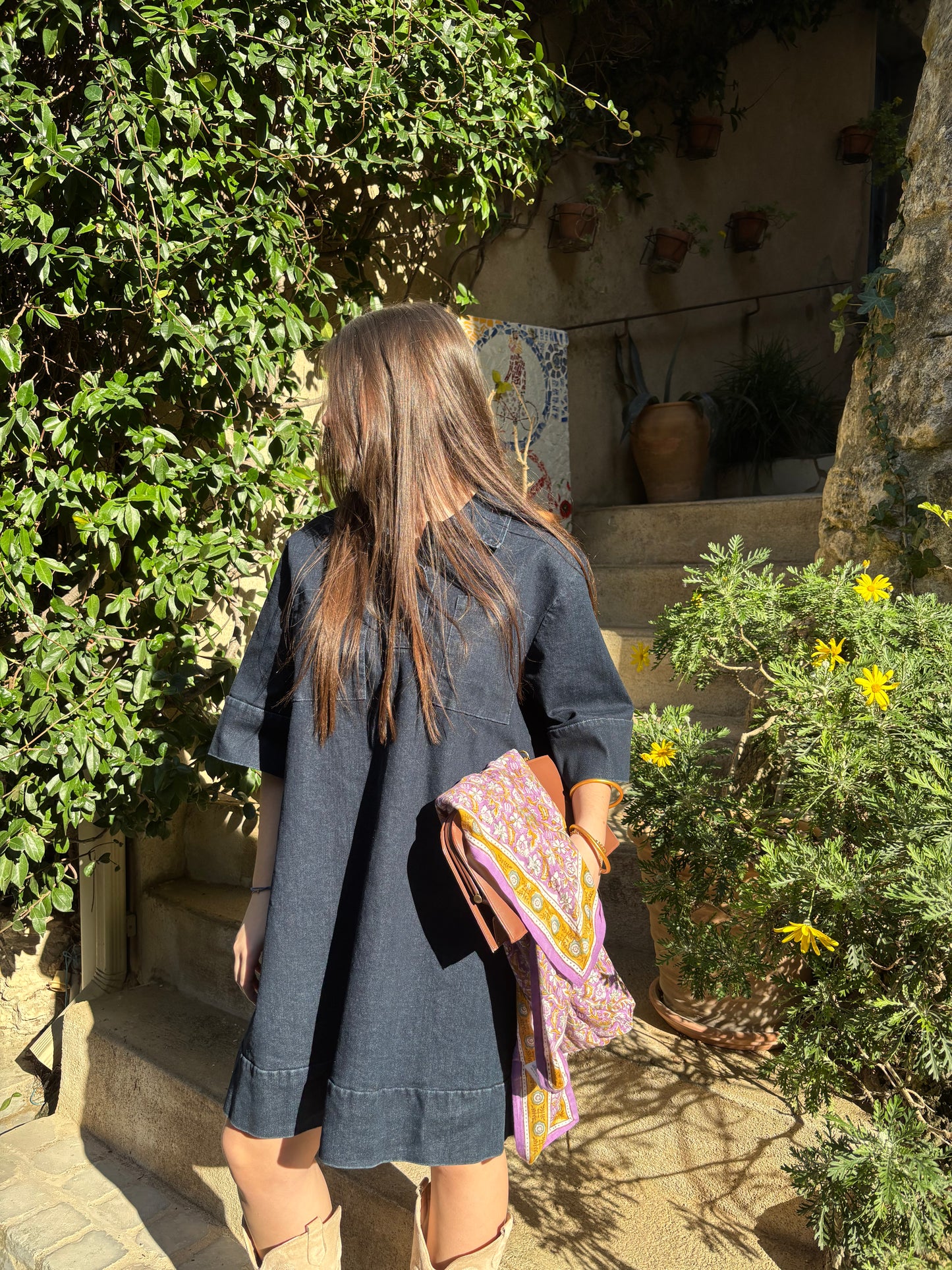 Robe en jean - marine