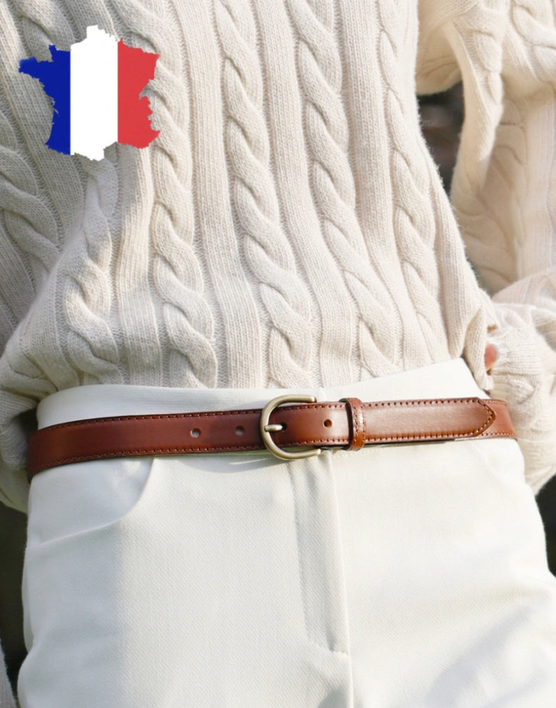 Ceinture en cuir - marron