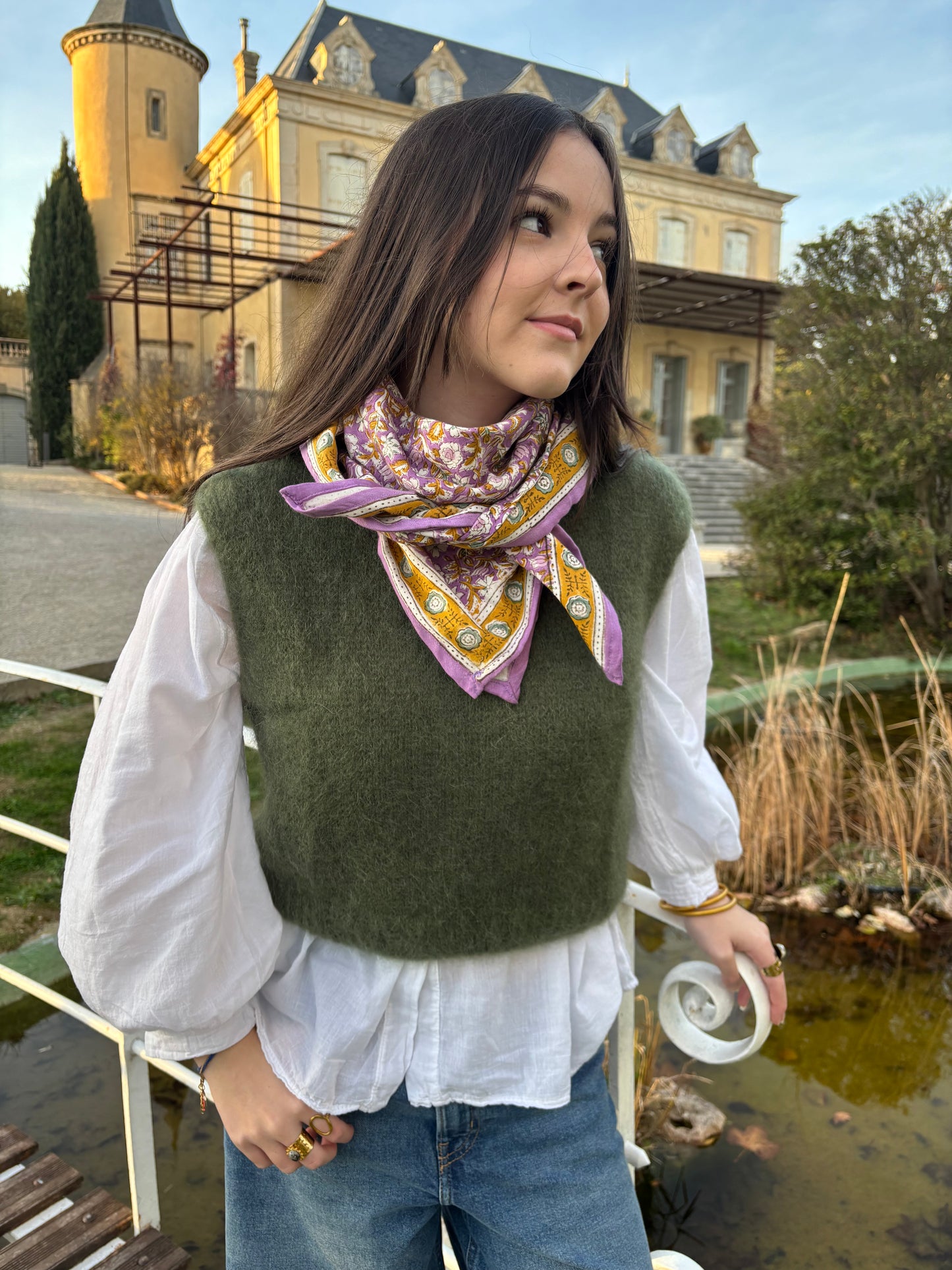 Pull mohair - kaki