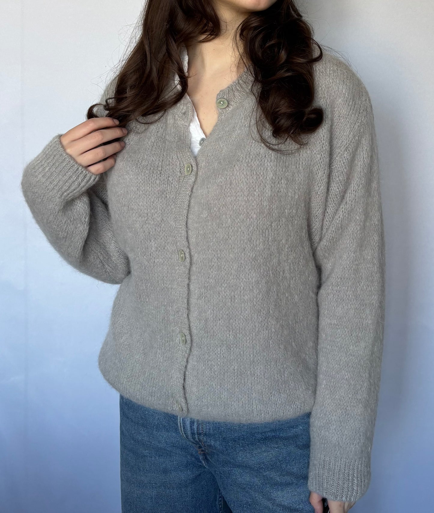 Gilet en alpaga et laine mélangé - gris