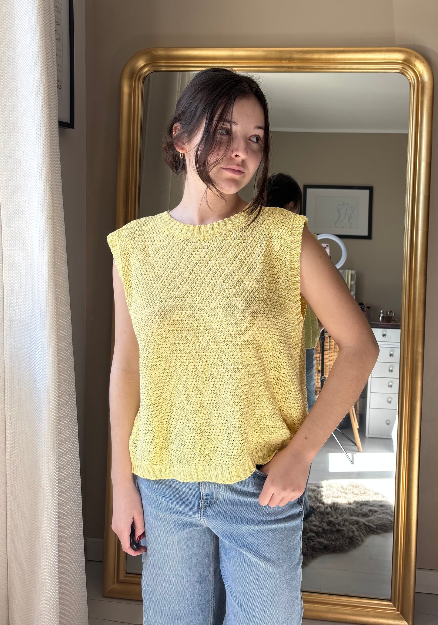 Top dos nu - jaune