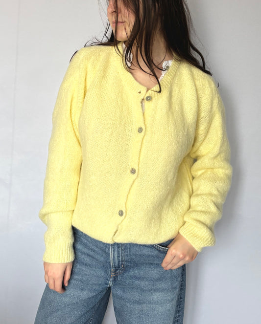 Gilet en alpaga et laine mélangé - jaune