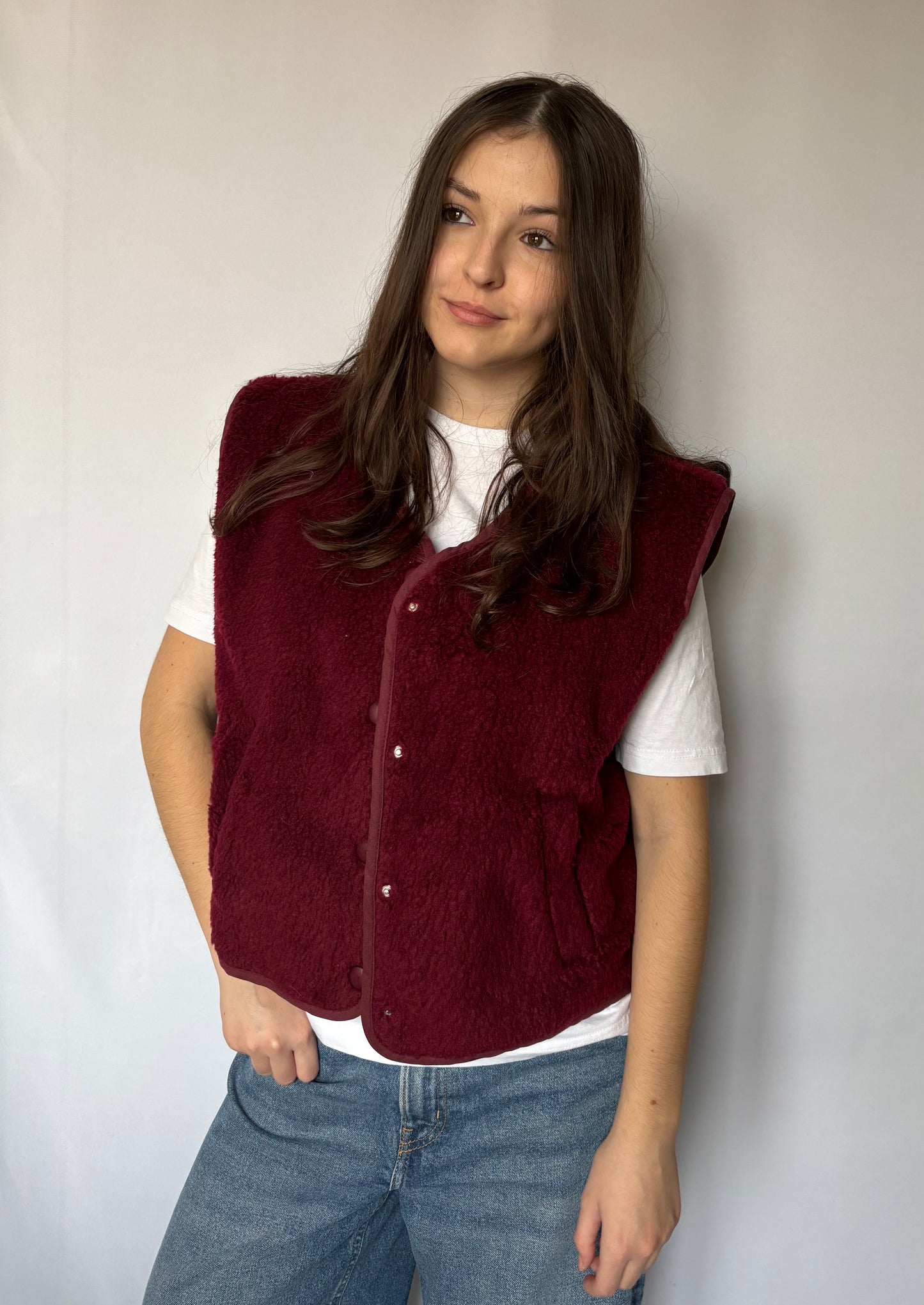 Veste sans manches - bordeaux