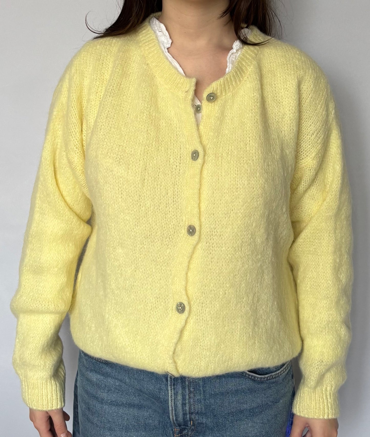 Gilet en alpaga et laine mélangé - jaune