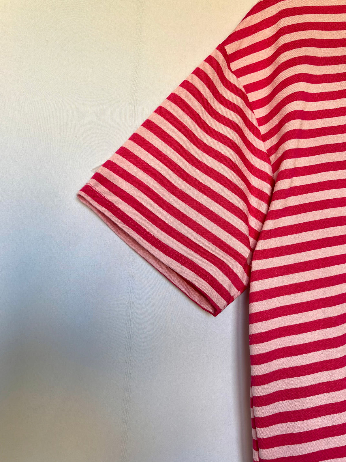 T-shirt marinière col fluo - fuschia