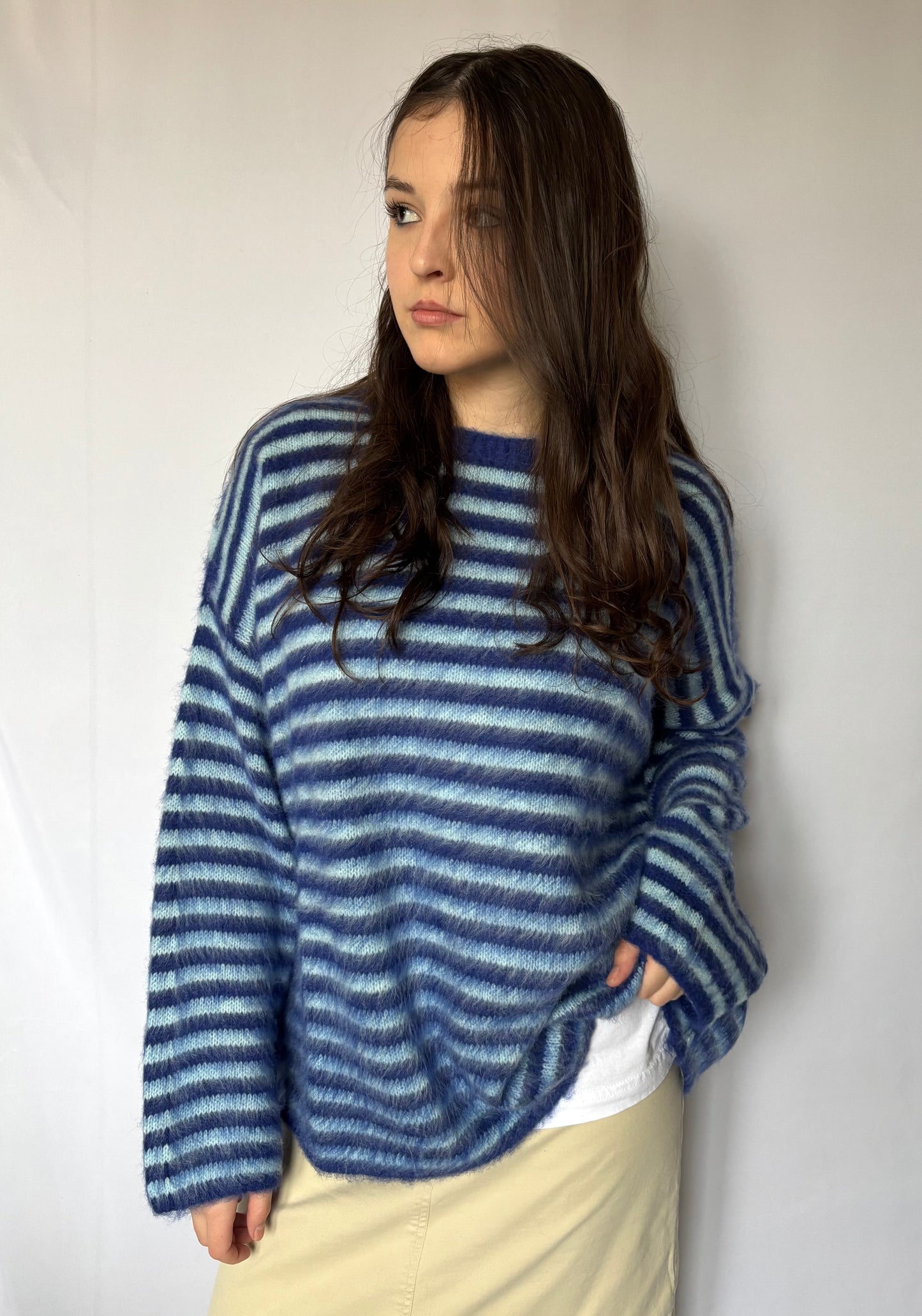 Pull marinière - bleu royal et bleu ciel