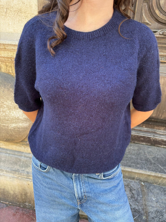 Pull à manches courtes - marine