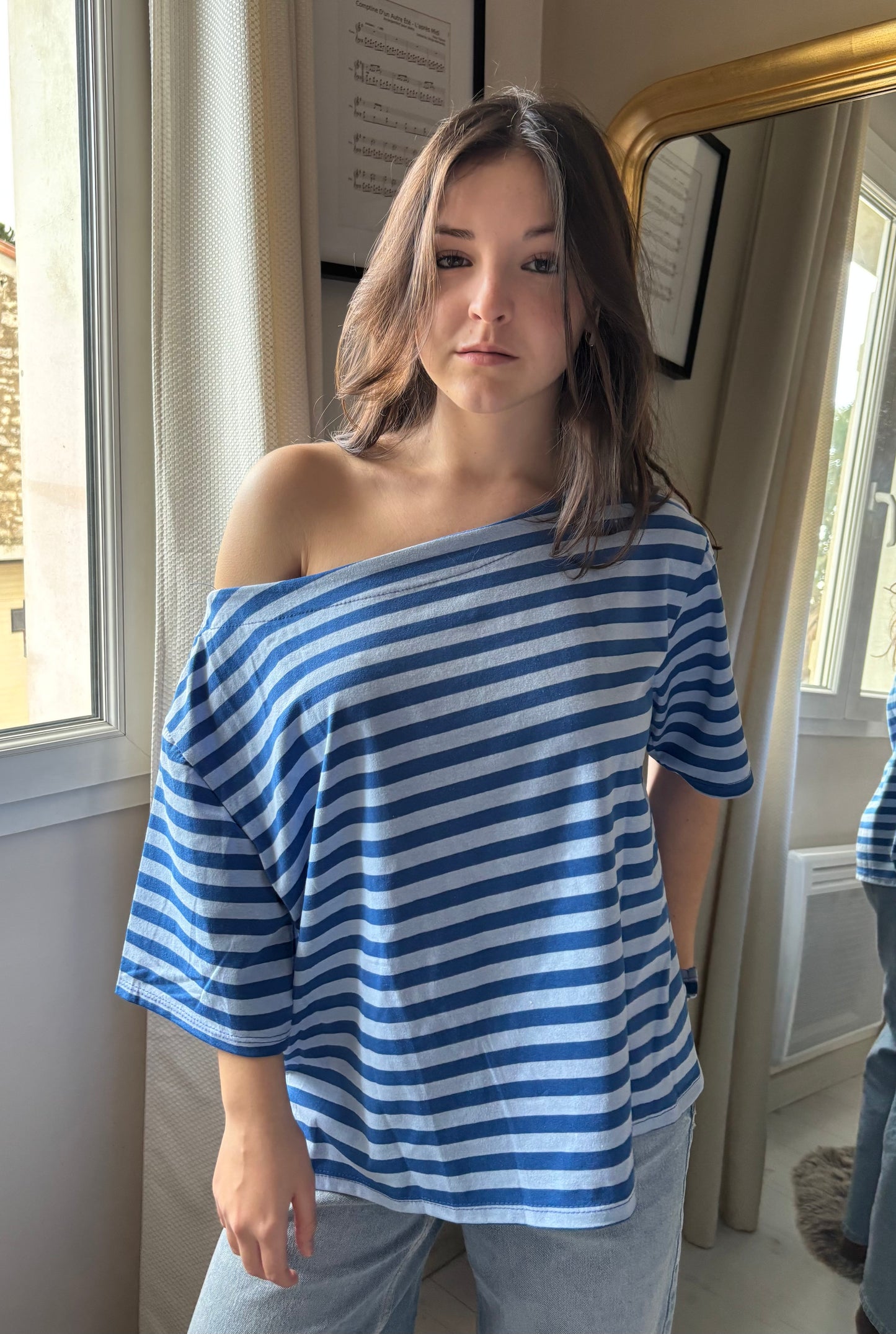 T-shirt marinière bleu Emylou Boutique