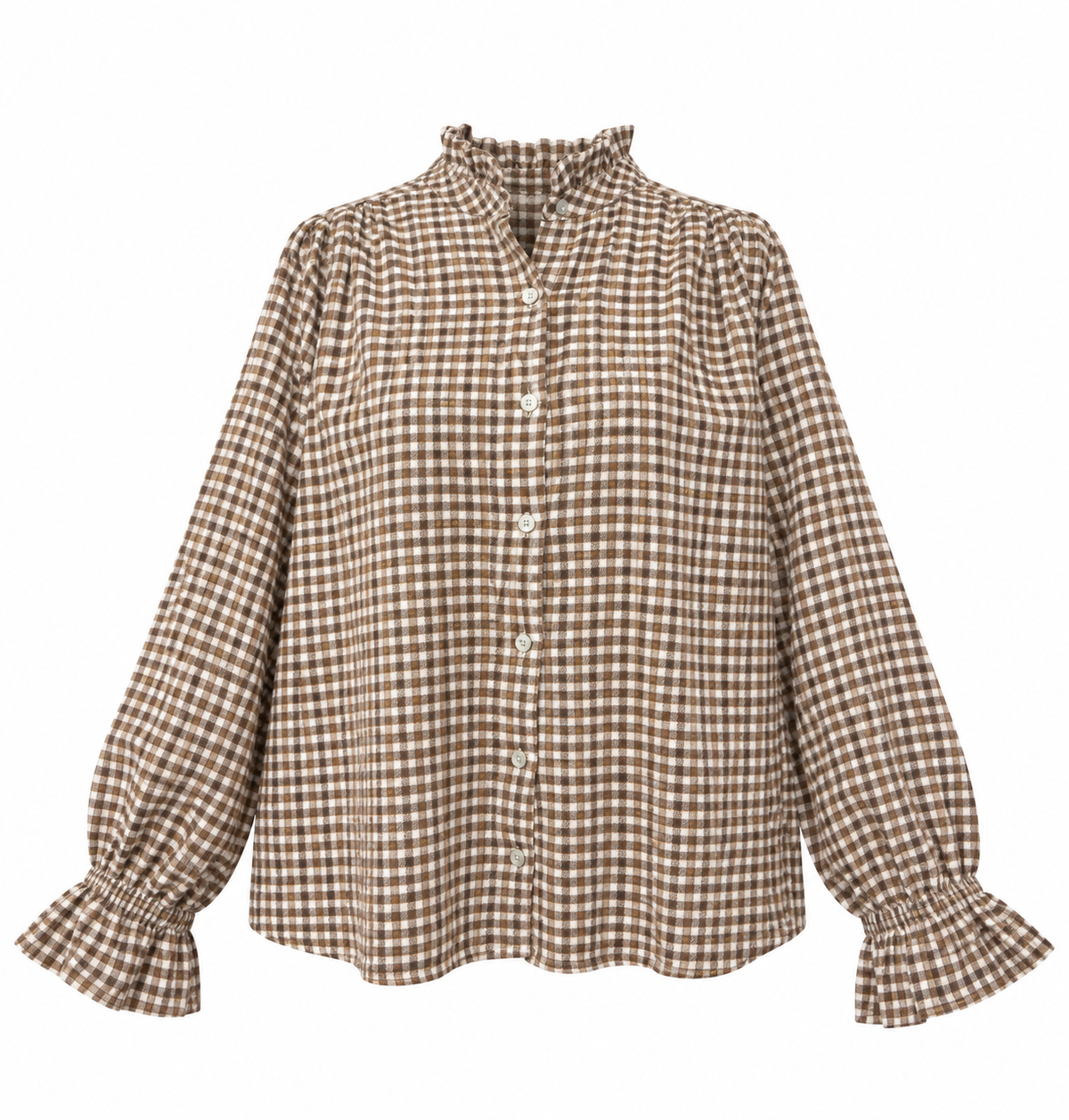 Sur chemise à carreaux détails volanté