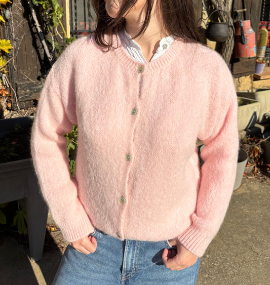 Gilet à col rond - rose clair