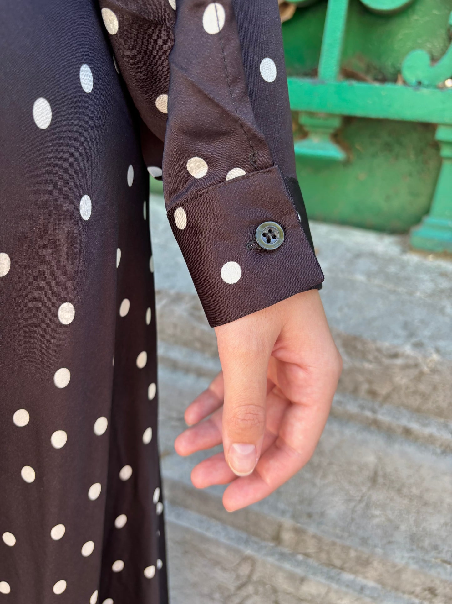 Blouse à pois - noire