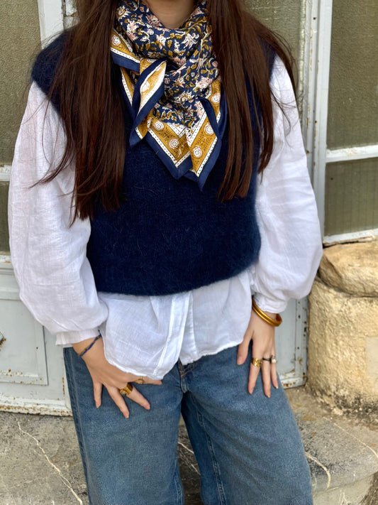 Navy Mohair Sweater