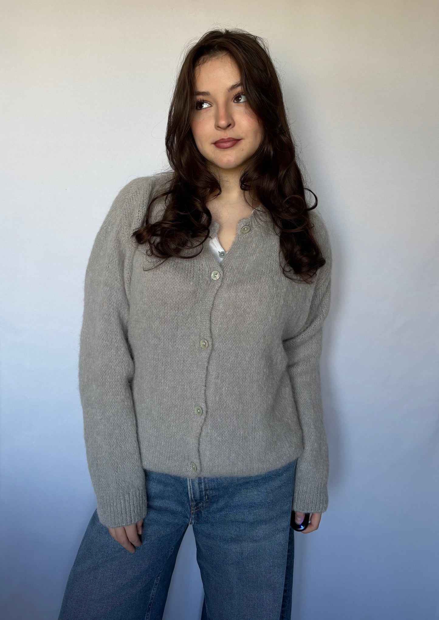 Gilet en alpaga et laine mélangé - gris