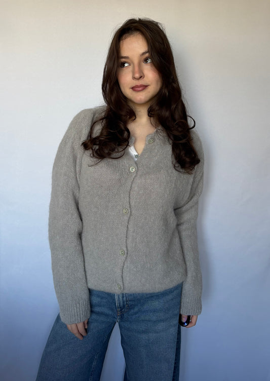 Gilet en alpaga et laine mélangé - gris