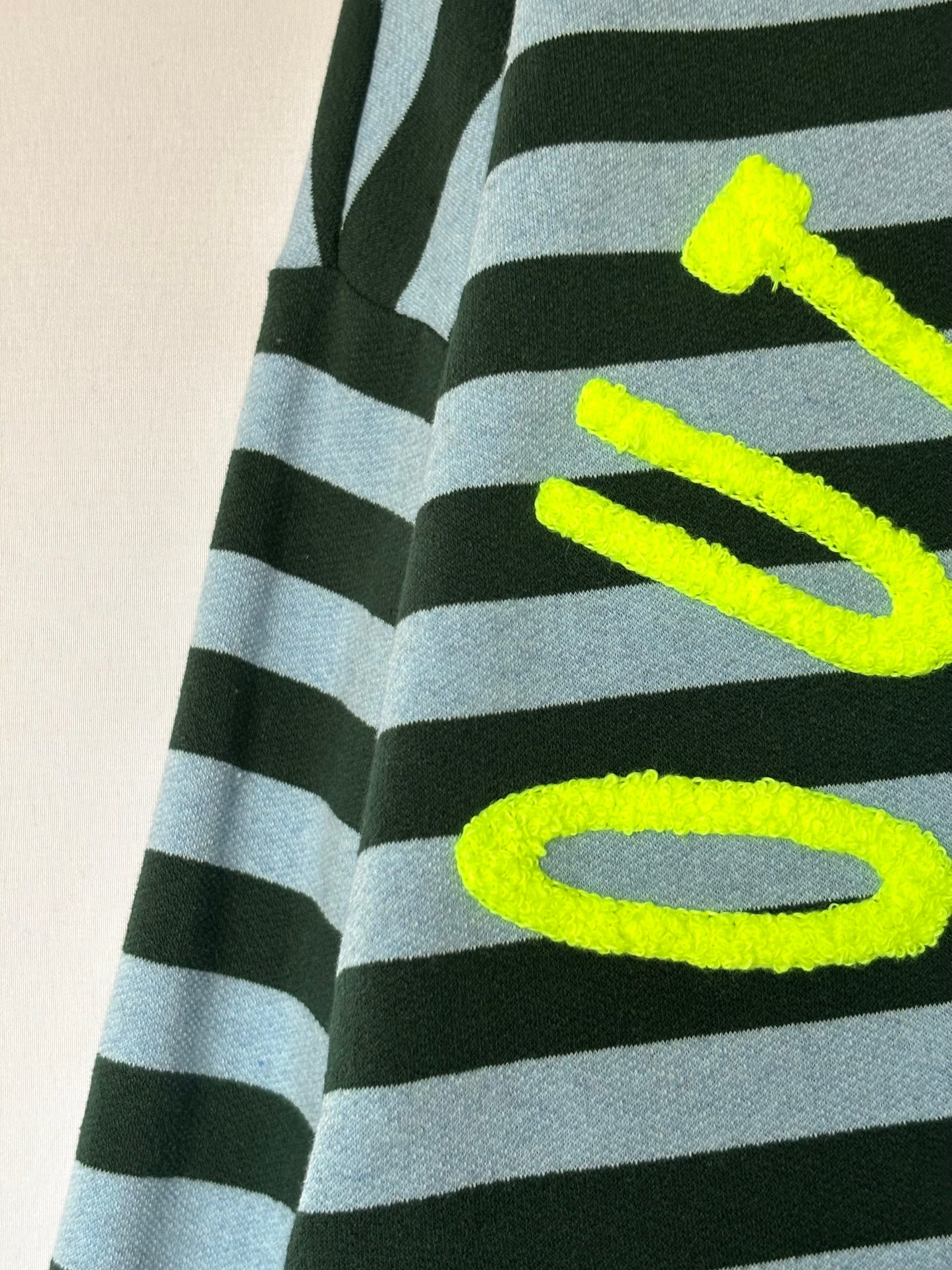 Marinière « Out of office » - Vert et bleu ciel