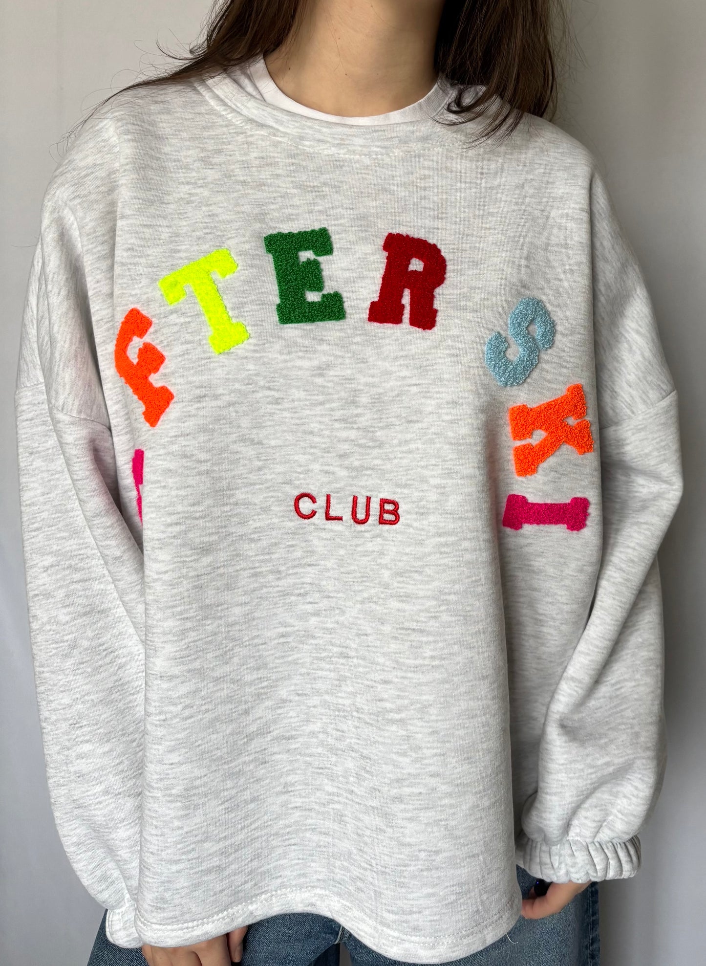 Sweat molletonné « After Ski » en coton - gris