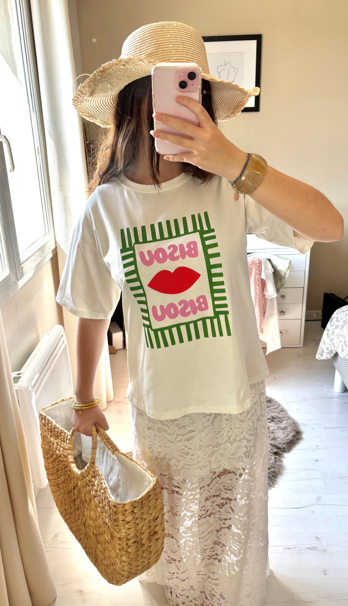 T-Shirt bisou - blanc (édition limitée)