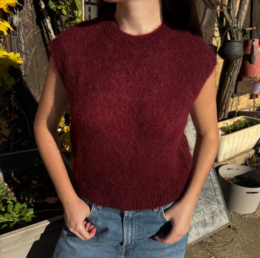 Pull mohair -  bordeaux