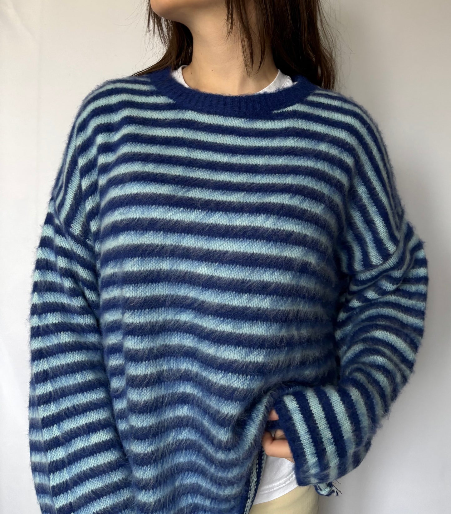 Pull marinière - bleu royal et bleu ciel