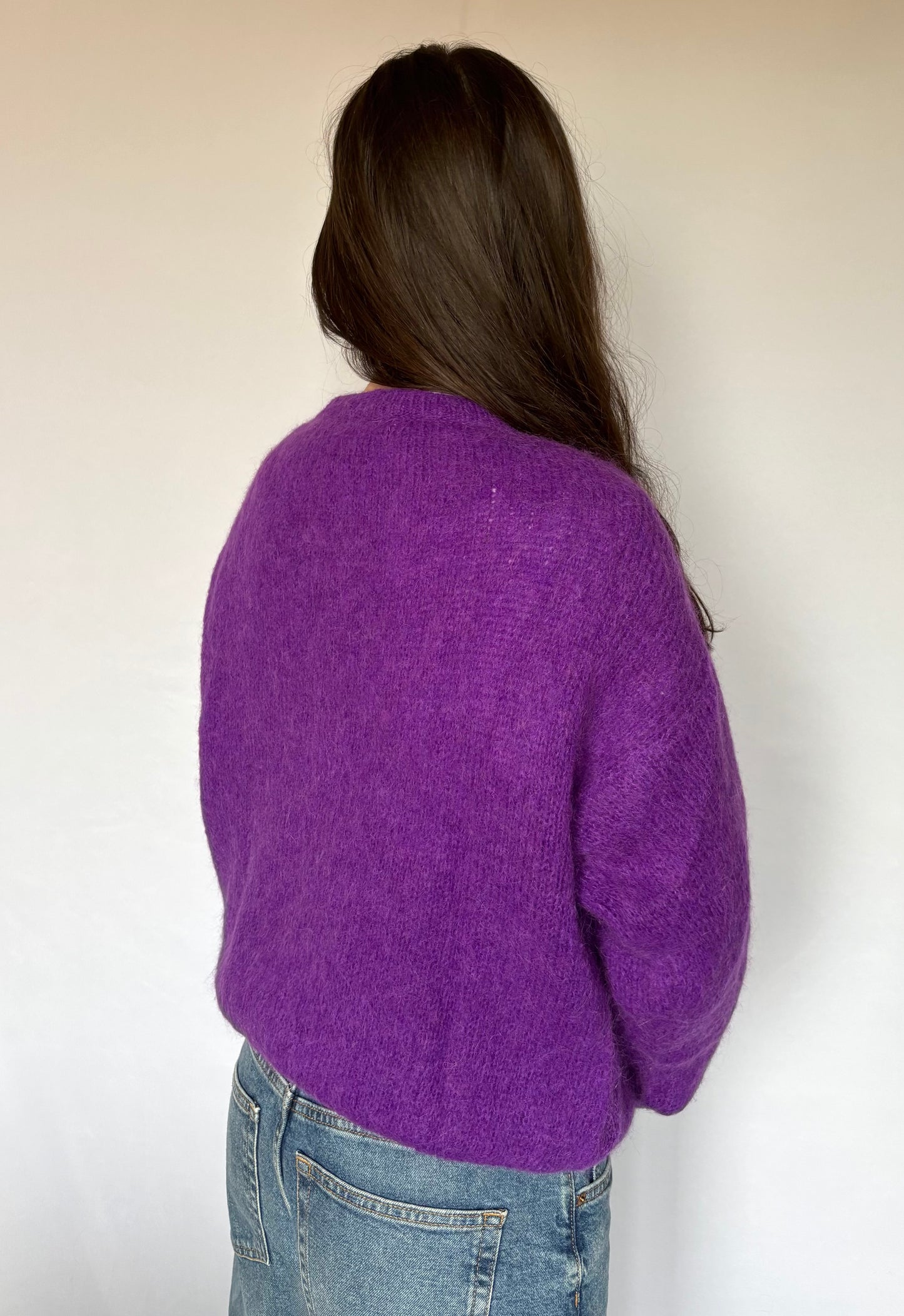 Gilet à col rond - violet